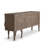 Hand Carved Wooden Sideboard – Walnut Finish - Image 4
