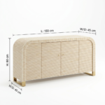 Hugo Bone Inlay Sideboard Almond - Image 6