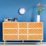 Bone Inlay Sideboard - Orange Diamond