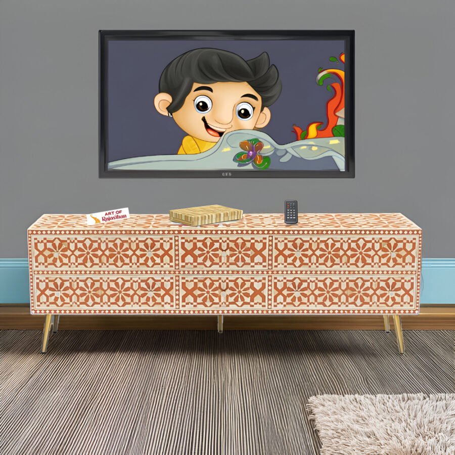 Bone Inlay Media Unit - Moroccan