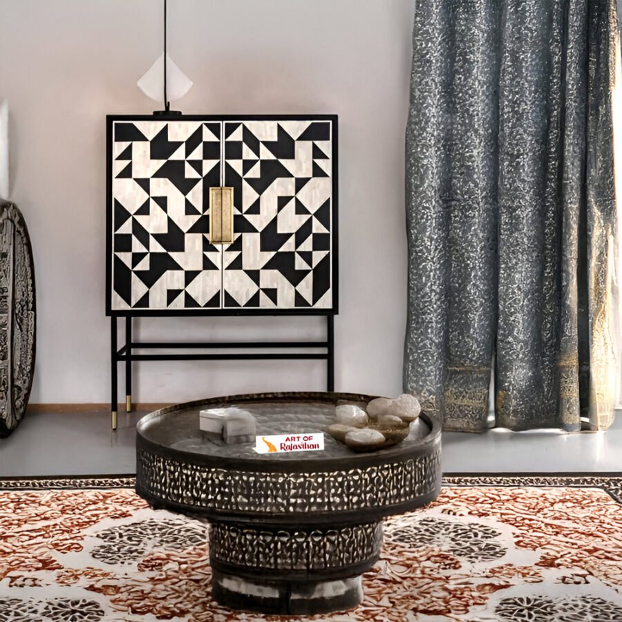 Bone Inlay Storage Cabinet - Kingsley