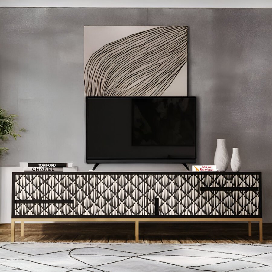 Bone Inlay Media Unit - Tribal Diamond