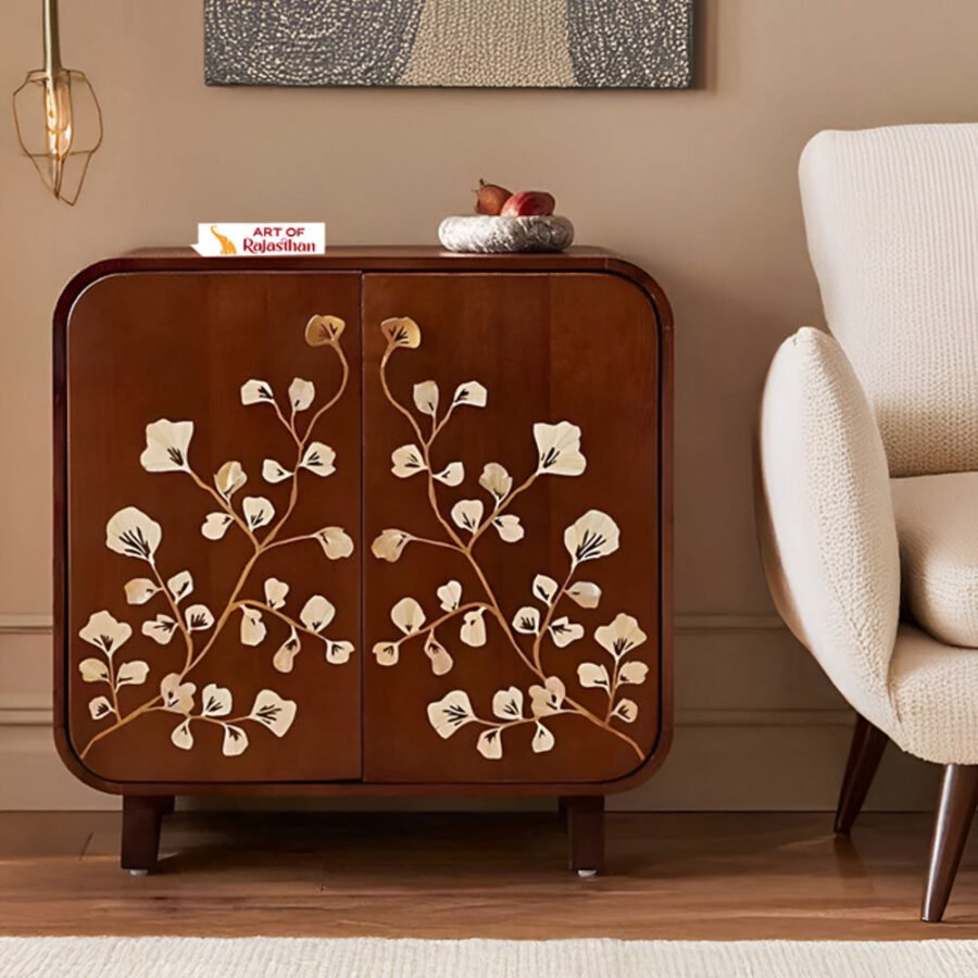 Mother of Pearl Inlay 2 Door Toulouse Entryway Cabinet
