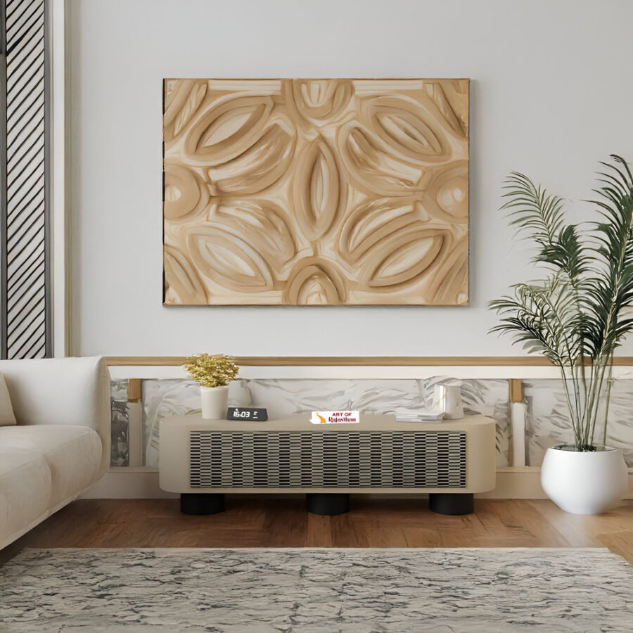 Modern Bone Inlay Media Unit - Timeless Stripes