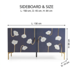Modern Mother of pearl Inlay Sideboard - Aroha Floral - Image 5