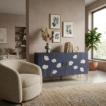 Modern Mother of pearl Inlay Sideboard - Aroha Floral - Image 2