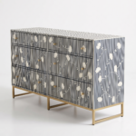 Bone Inlay Sideboard - Linear Blossom Floral - Image 4