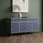 Bone Inlay Sideboard - Lotus Floral - Image 3