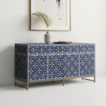 Bone Inlay Sideboard - Lotus Floral