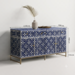 Bone Inlay Sideboard - Lotus Floral - Image 4