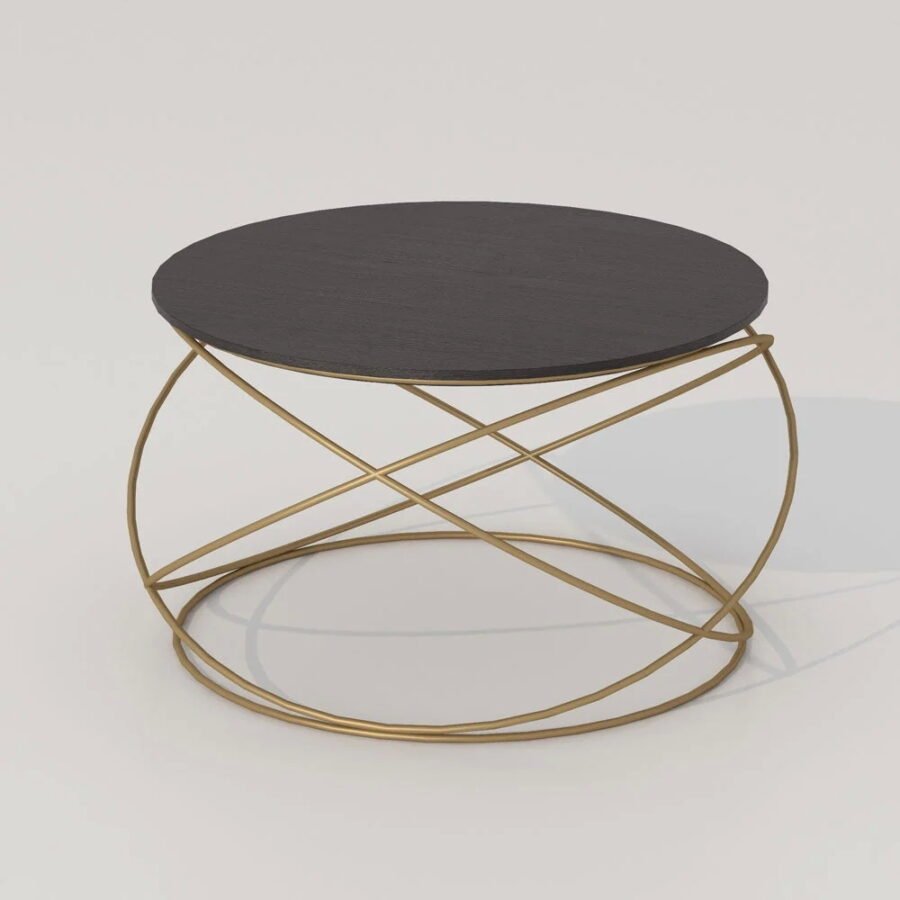 Michael Oak Wooden Round Coffee Table