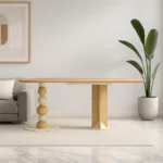 Solid Wood Rectangular Dining Table with 8 Chairs - All Sizes 6, 8 or 10 Seaters - Image 4
