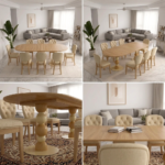 Solid Wood Rectangular Dining Table with 8 Chairs - All Sizes 6, 8 or 10 Seaters - Image 10