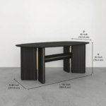 Solid Acacia Wood Rectangular Dining Table with 10 Bouclé Fabric Chairs – Modern Dining Room Set (8 & 10 Seater Options) - Image 6