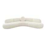 Mexico Fabric Upholstered Curved Sectional Sofa - Handcrafted - Image 2