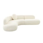 Mexico Fabric Upholstered Curved Sectional Sofa - Handcrafted - Image 8