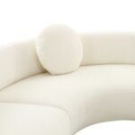 Mexico Fabric Upholstered Curved Sectional Sofa - Handcrafted - Image 6