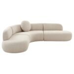 Mexico Fabric Upholstered Curved Sectional Sofa - Handcrafted - Image 10