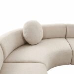 Mexico Fabric Upholstered Curved Sectional Sofa - Handcrafted - Image 13