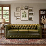 Timeless Leather Upholstered Chesterfield Tufted 3-Seater Sofa