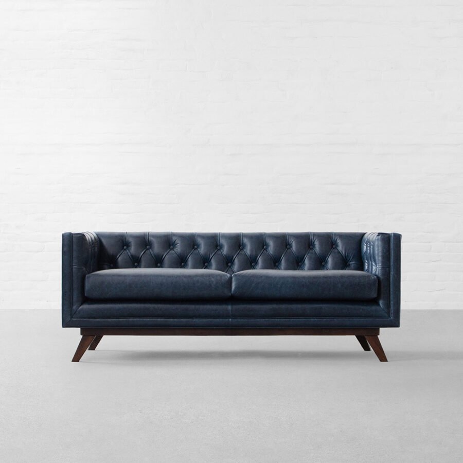 Mayfair Chesterfield Tufted Genuine Leather Sofa – 3-Seater