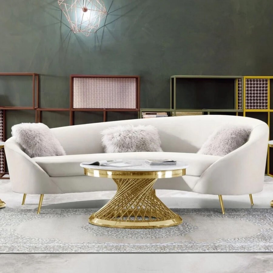 Velora Curve Sofa – Plush Upholstered Seating