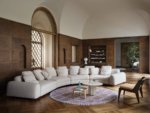 Georgia Fabric Upholstered Curved Large Sectional Sofa - Handcrafted - Image 5
