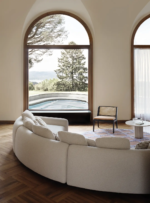 Georgia Fabric Upholstered Curved Large Sectional Sofa - Handcrafted - Image 15
