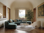Georgia Fabric Upholstered Curved Large Sectional Sofa - Handcrafted - Image 9
