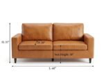 Vienna Minimalist Faux Leather Upholstered 2-Seater Sofa - Image 5