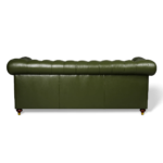 Timeless Leather Upholstered Chesterfield Tufted 3-Seater Sofa - Image 6