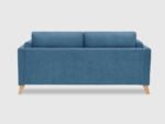 Luxury Chenille Fabric Upholstered 2-Seater Sofa - Aqua Blue - Image 3