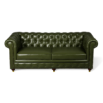 Timeless Leather Upholstered Chesterfield Tufted 3-Seater Sofa - Image 7