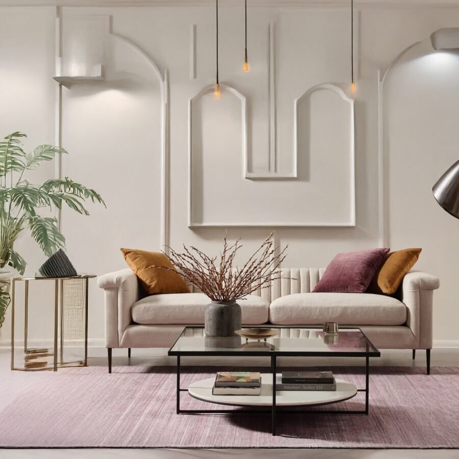 Watson Canbric Velvet Upholstered 3-Seater Sofa