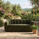 Elegant Emerald Velvet Upholstered 2-Seater Sofa - Image 7