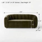 Elegant Emerald Velvet Upholstered 2-Seater Sofa - Image 4