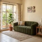Elegant Emerald Velvet Upholstered 2-Seater Sofa