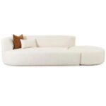 Monroe Velvet Upholstered Curved Sectional Sofa - Image 2