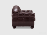 Elegant Leather Upholstered Chesterfield Tufted 2-Seater Sofa - Image 4