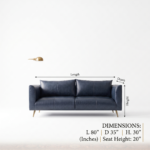 Kensley Three-Seater Leather Sofa - Image 5