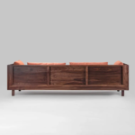 Auresta Rattan Cane Wood Frame Sofa – 3-Seater - Image 9