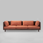 Auresta Rattan Cane Wood Frame Sofa – 3-Seater - Image 2