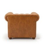 Georgia Genuine Leather Chesterfield Tufted Single Seater Sofa - Tan - Image 4