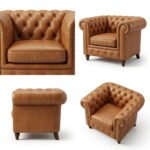 Georgia Genuine Leather Chesterfield Tufted Single Seater Sofa - Tan - Image 8