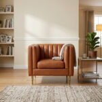 Channel Genuine Leather Single-Seater Sofa