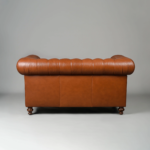Maxico Genuine Leather Chesterfield Tufted Two-Seater Sofa – Tan - Image 5