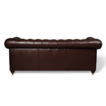 New Jersey Genuine Leather Chesterfield Tufted 3-Seater Sofa – Cocoa Brown - Image 10