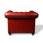 Georgia Genuine Leather Chesterfield Tufted Single Seater Sofa – Brown - Image 4