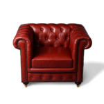 Georgia Genuine Leather Chesterfield Tufted Single Seater Sofa – Brown - Image 5