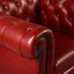 Georgia Genuine Leather Chesterfield Tufted Single Seater Sofa – Brown - Image 6